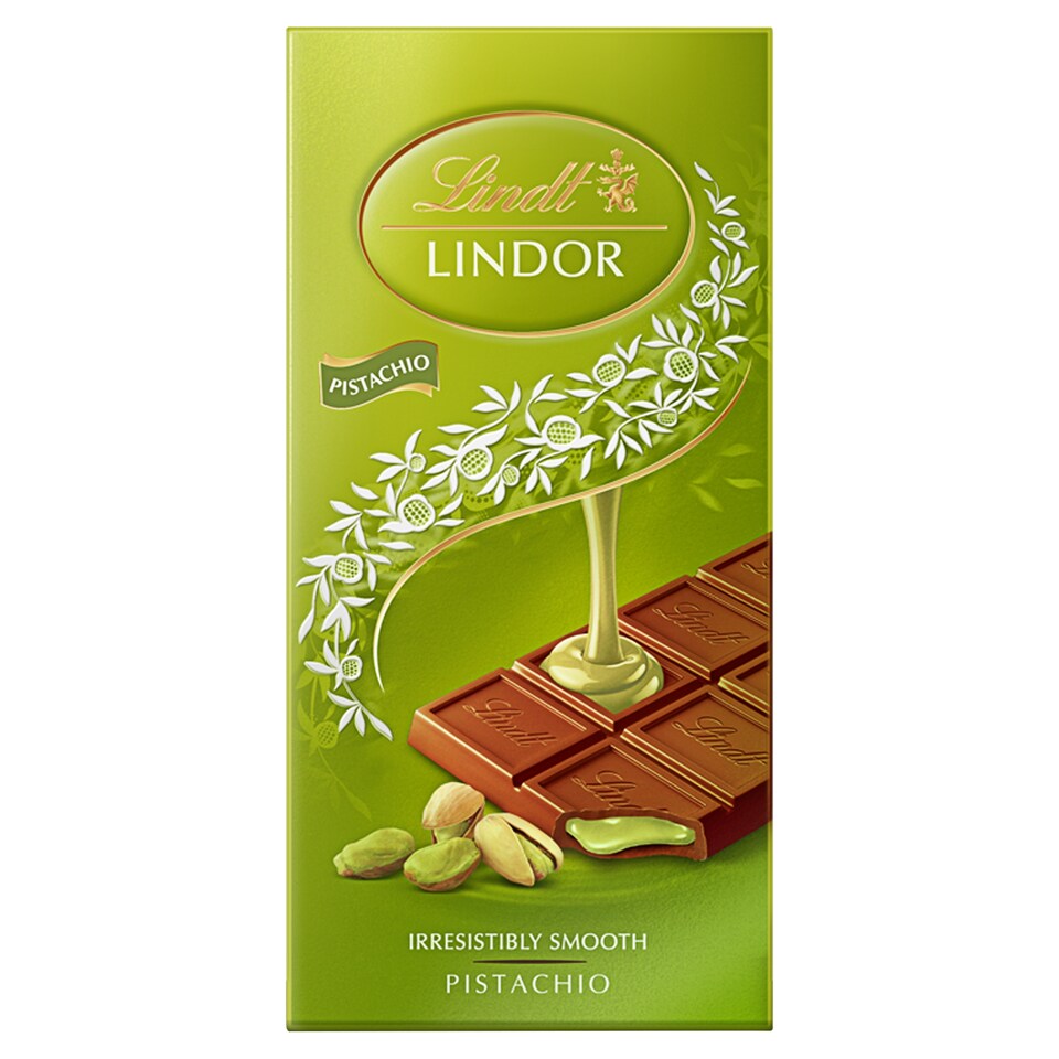 Lindt Lindor Mléčná čokoláda s jemnou pistáciovou náplní 100g