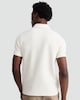 image 3 of F&F Cotton Rich Textured Zip Neck Polo Shirt in Stone