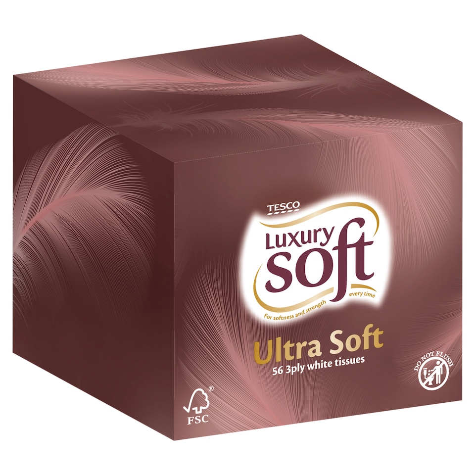 Tesco Luxury Soft Facial Tissue Ultra Soft 56 sheets