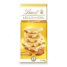 Lindt Les Grande White Almond Chocolate Bar 150G