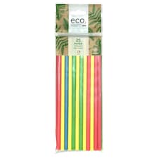 Bright Mixed Paper Straws 25 Pack