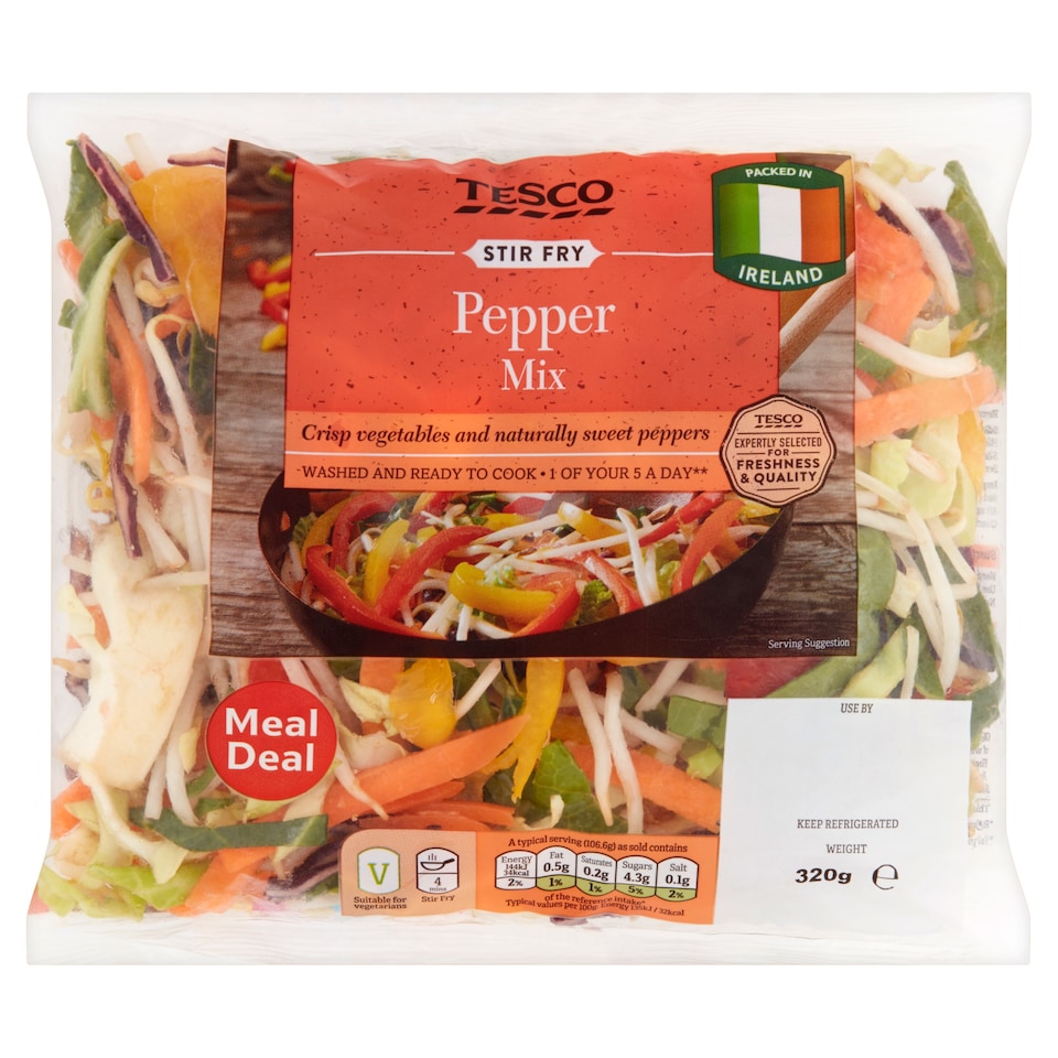 Tesco Mixed Pepper Stir Fry 320G