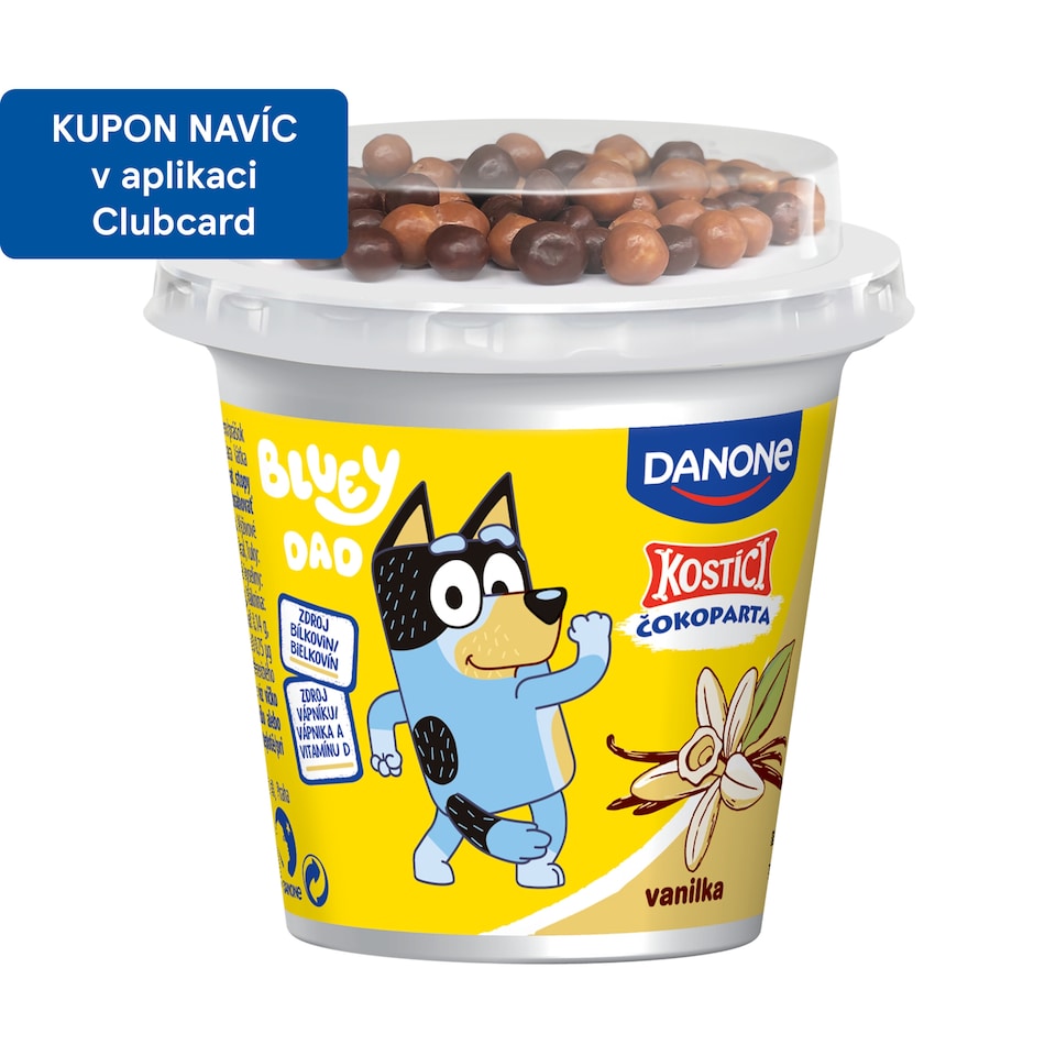 KOSTÍCI Čokoparta (vanilkový jogurt a extrudované kuličky v čokoládě) 107g
