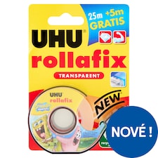UHU Rollafix silná krystalicky čirá páska 30 m x 19 mm