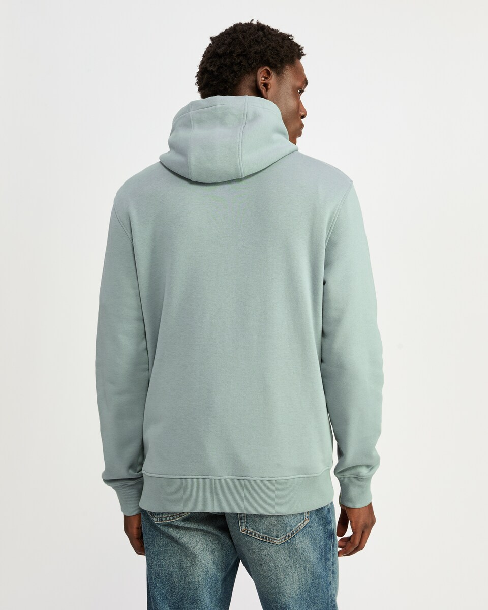 image 1 of F&F Regular Fit Cotton Rich Drawstring Hoodie in Green