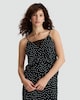 image 1 of F&F Polka Dot Lace Trim Cami in Multi Black