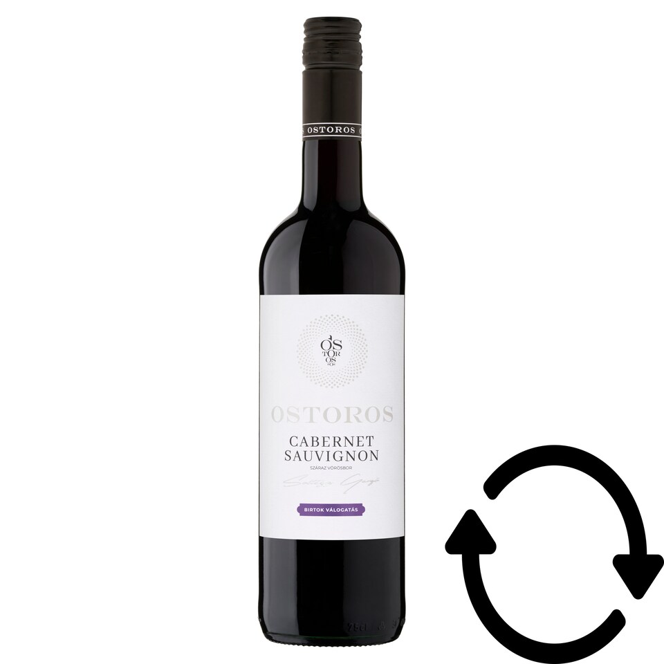Ostorosbor Cabernet Sauvignon száraz vörösbor 12,5% 750 ml  1. kép