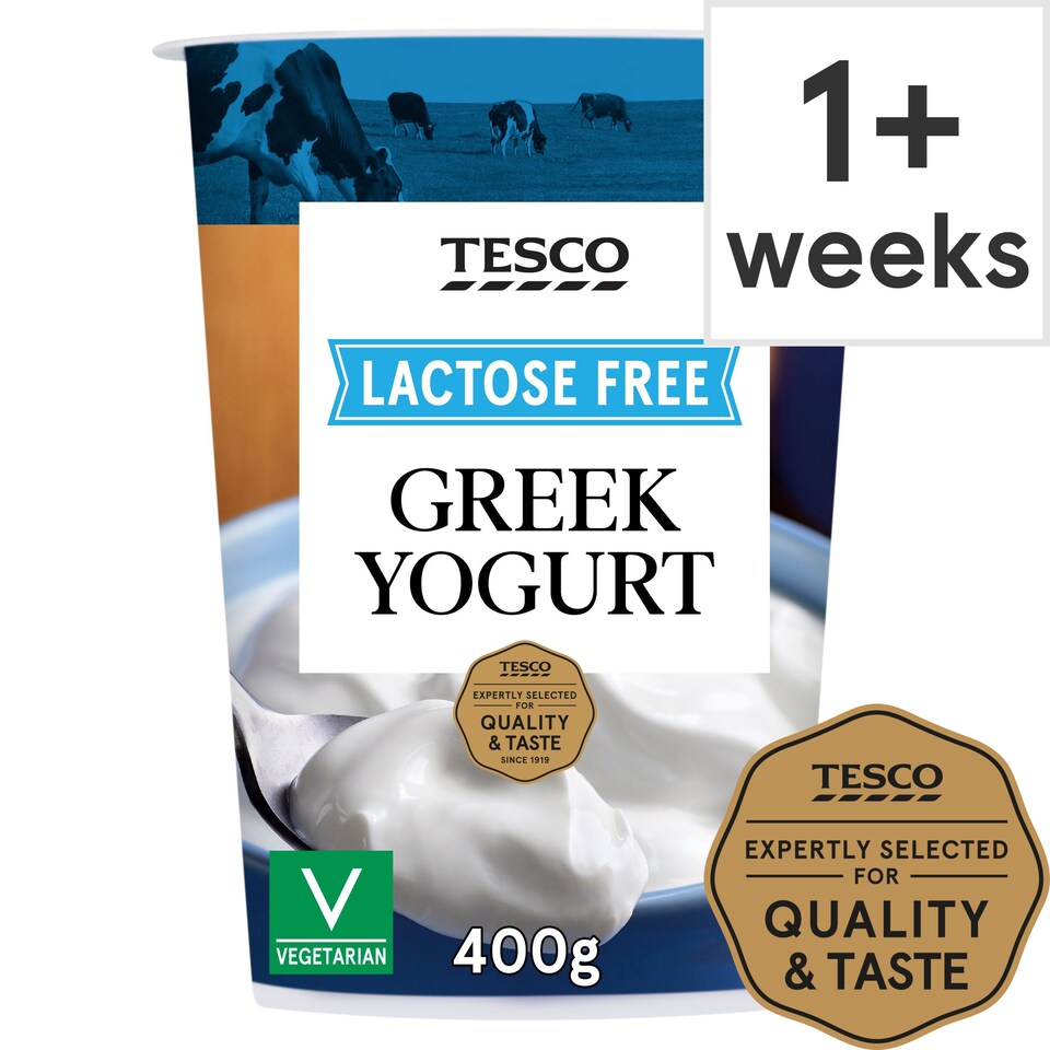 Tesco Lactose Free Greek Yogurt 400G Tesco Groceries