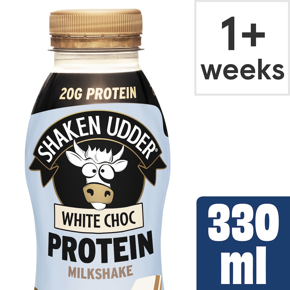 image 1 of Shaken Udder White Choc Protein Milkshake 330ml