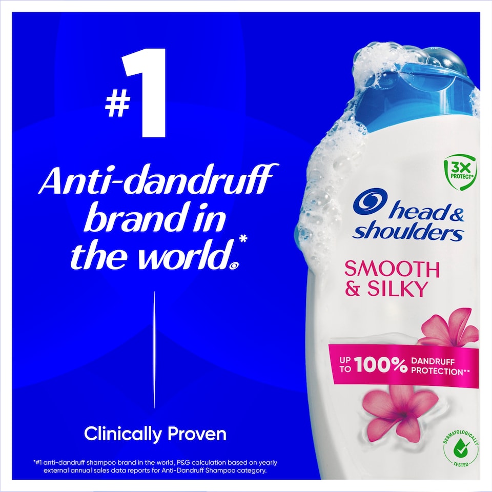 image 1 of Head & Shoulders Smooth & Silky Anti Dandruff Shampoo 400Ml
