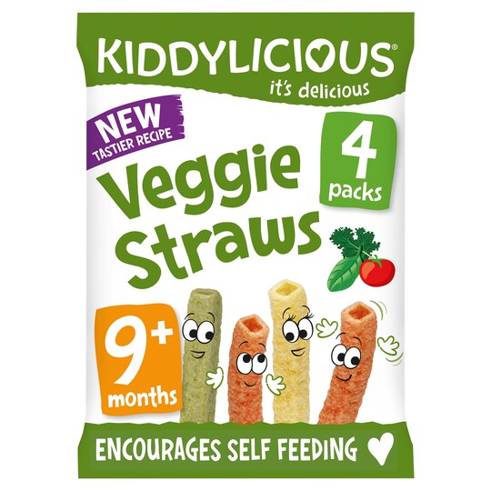 Kiddylicious Veggie Straws Multipack 4X12g Tesco Groceries