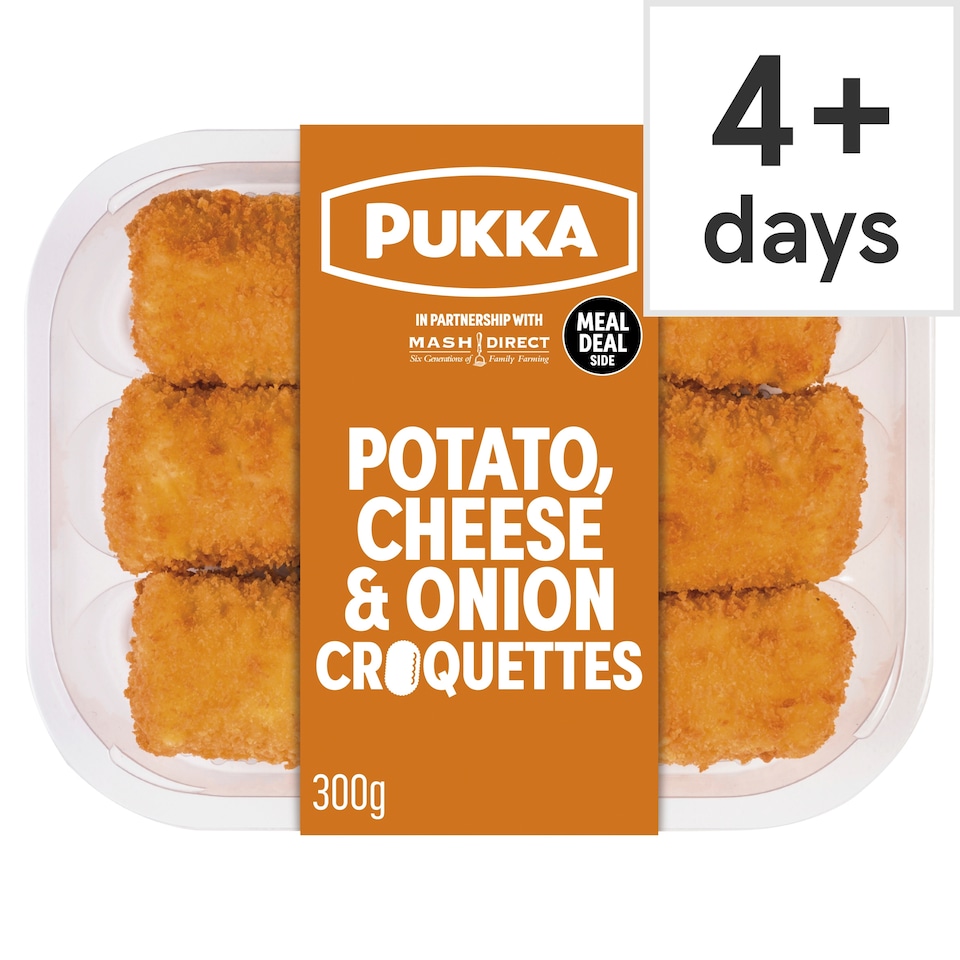Pukka Mash Direct Potato, Cheese and Onion Croquettes 300g