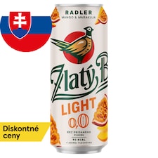 Zlatý Bažant Radler 0,0% Light Bez pridaného cukru Mango & Marakuja plechovka 500 ml
