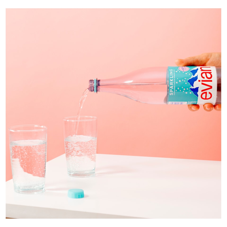 image 1 of Evian Sparkling Natural Bottled Mineral Water 1L