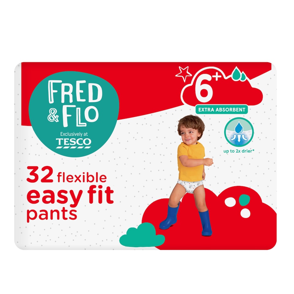 image 1 of Fred & Flo Flexible Easy Fit Pants Size 6+ 32 Pack