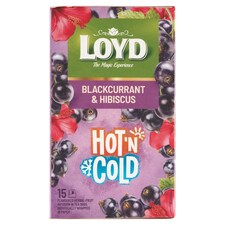 Loyd Hot'n Cold ovocno-bylinný čaj s príchuťou čiernych ríbezlí a s kvetom ibišteka 15 x 2 g (30 g)