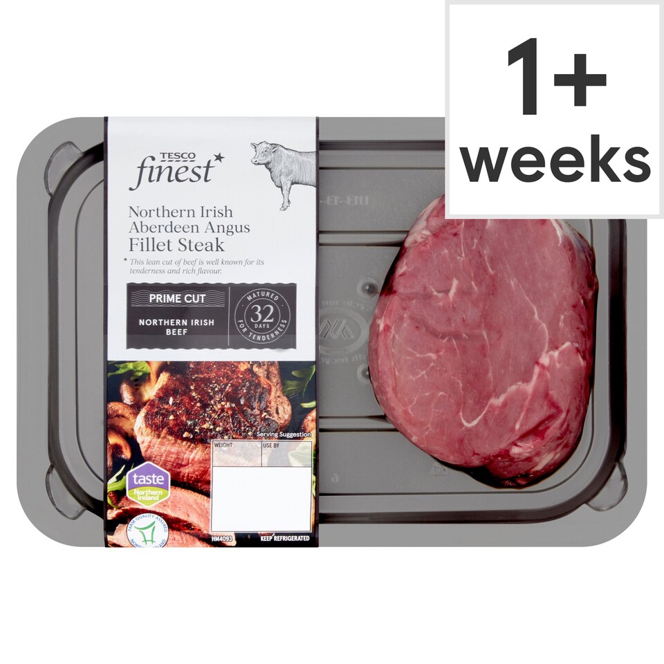 Tesco Finest Northern Ireland Aberdeen Angus Fillet Steak 200G Tesco