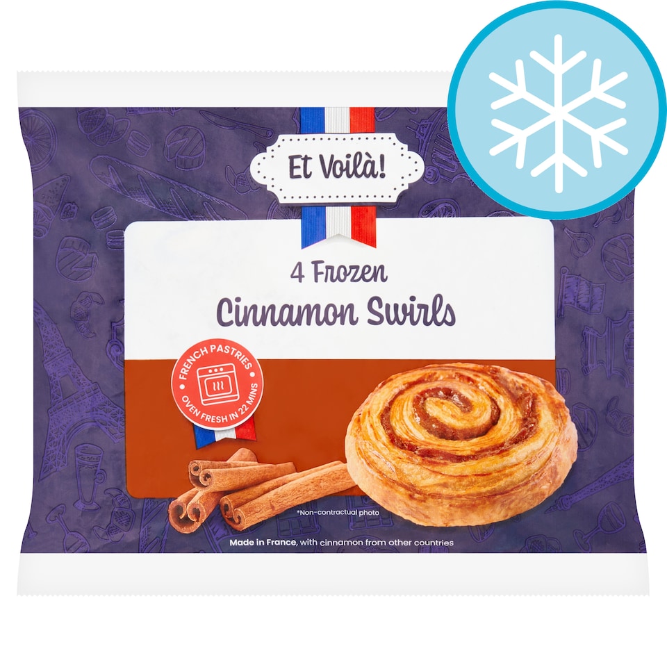 Et Voila 4 Frozen Cinnamon Swirls 360g