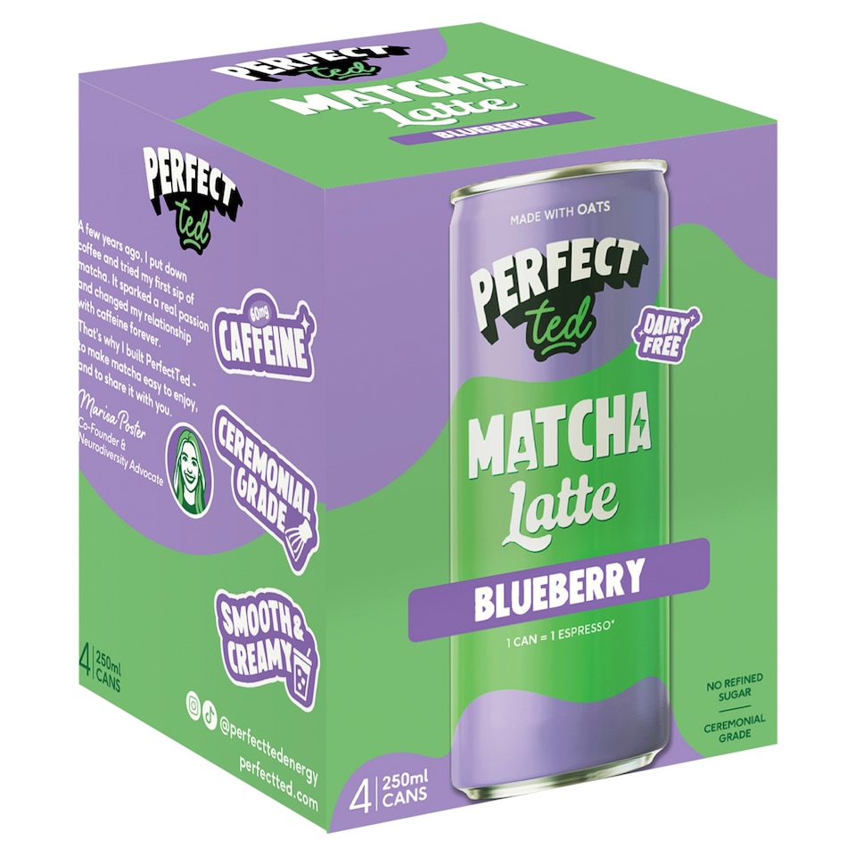  PERFECT ted Matcha Latte Blueberry 4x250ml