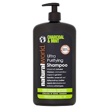 Natural World Charcoal And Mint Shampoo 1000Ml