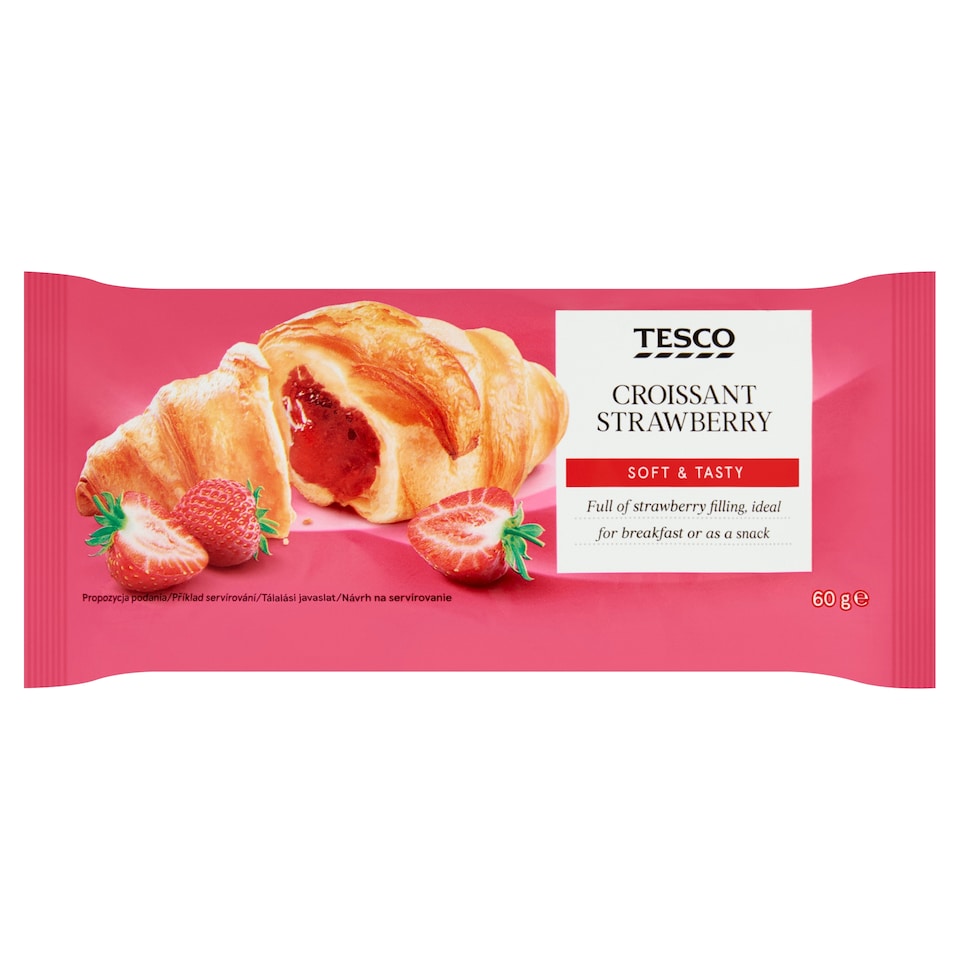 Tesco Croissant with Strawberry Filling 60 g