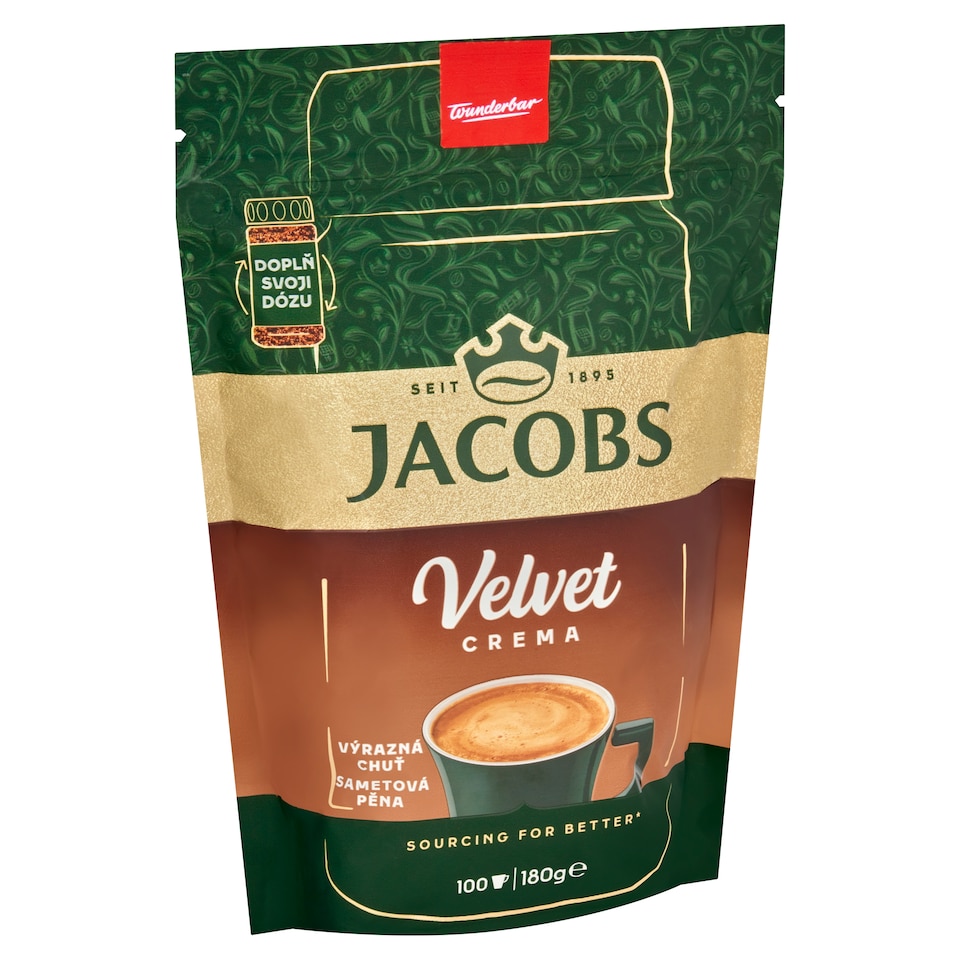 obrázok 1 z Jacobs Velvet Crema rozpustná káva 180 g