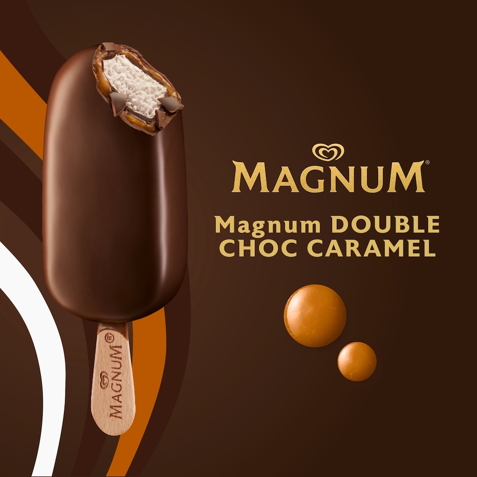 image 1 of Magnum Mini Double Chocolate & Caramel Ice Cream Sticks 6x55ml