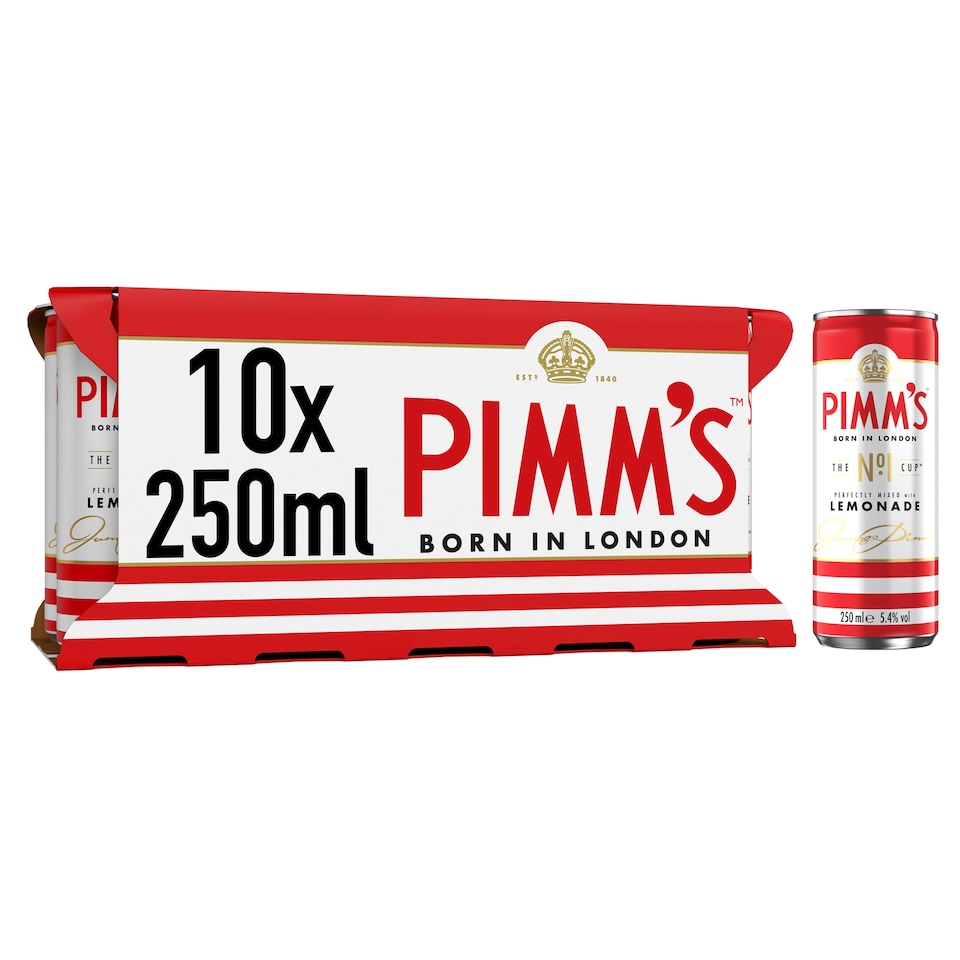 image 1 of Pimm's no1 and Lemonade Ready to Drink premix 10 x 250ml
