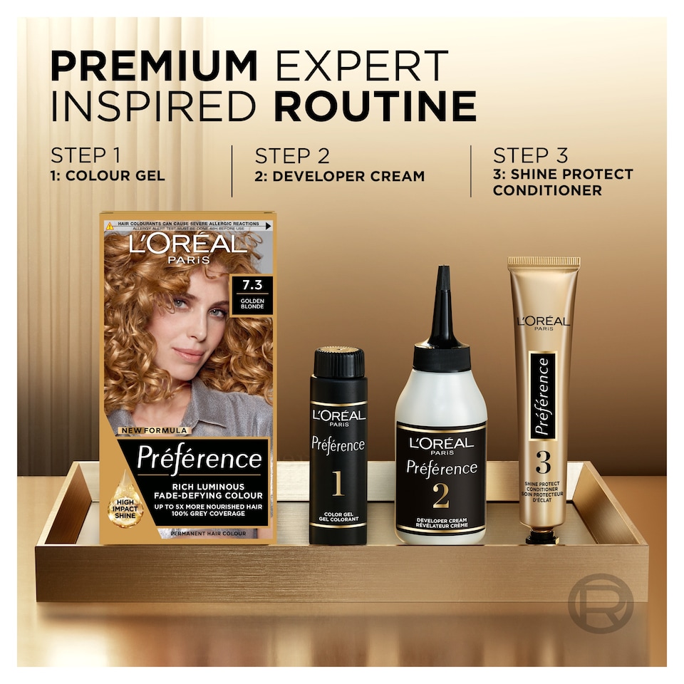 image 1 of L'Oreal Paris Preference 7.3 Florida Golden Blonde Permanent Hair Dye