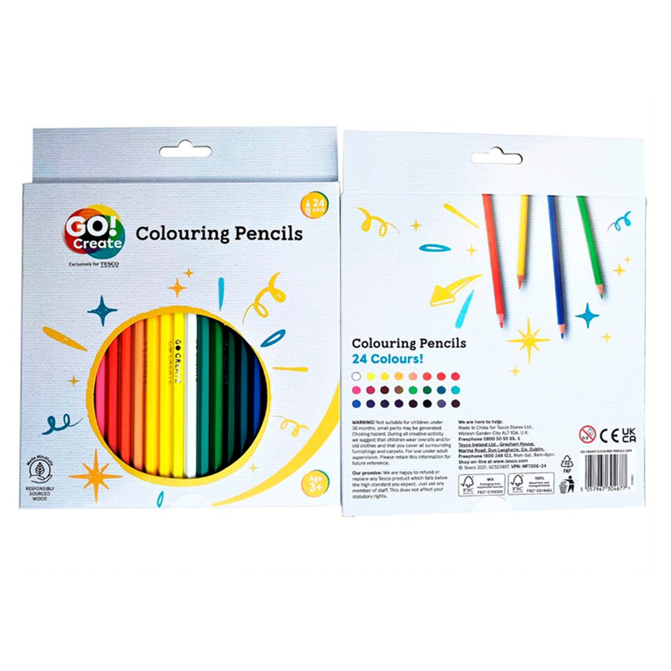 Go Create Coloured Pencils 24 Pack