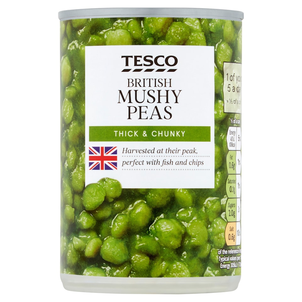 Tesco British Mushy Peas 300G