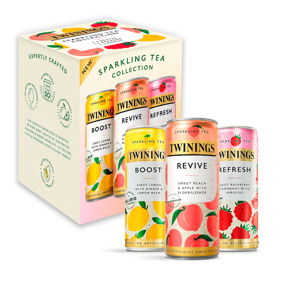 image 1 of Twinings Sparkling Tea Collection Multipack 4x250ml