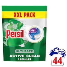 Persil Ultimate Active Clean Laundry Washing Detergent Capsules 44 Washes 928g