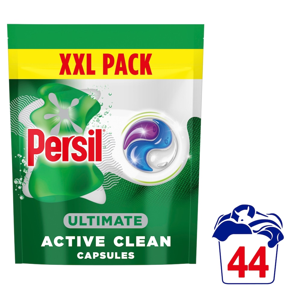 image 1 of Persil Ultimate Active Clean Laundry Washing Detergent Capsules 44 Washes 928g