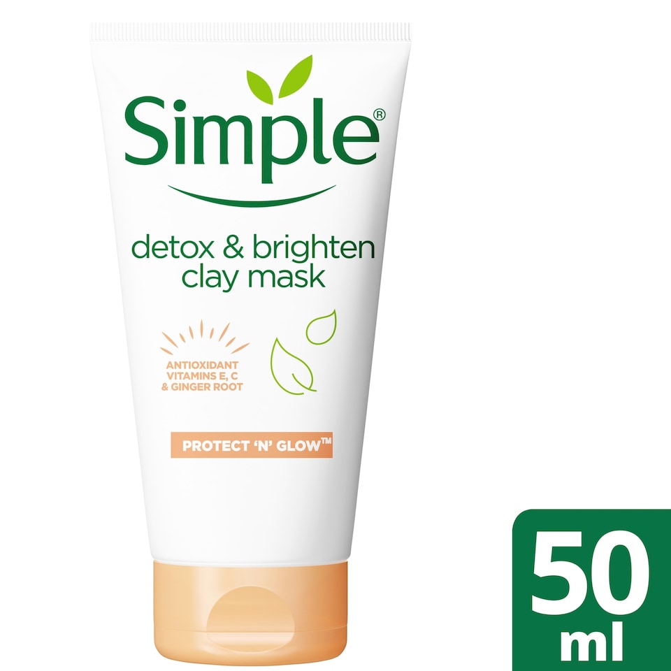 image 1 of Simple Face Mask Detox & Brightening Clay Mask 50Ml