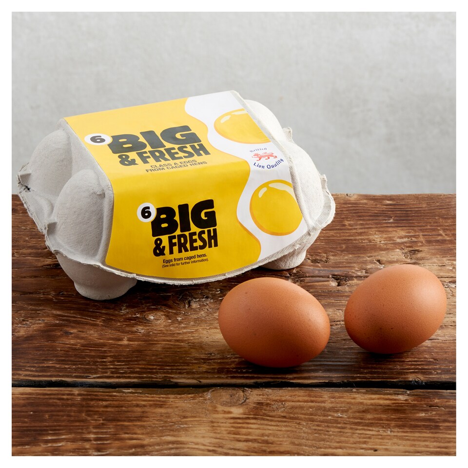 image 1 of Big & Fresh Mixed Sized Eggs 6 Pack