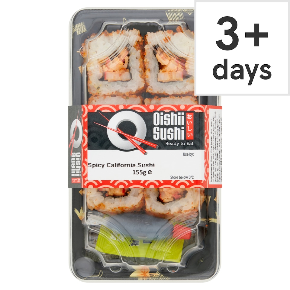 Oishii Sushi Spicy Crabstick Sushi 155G