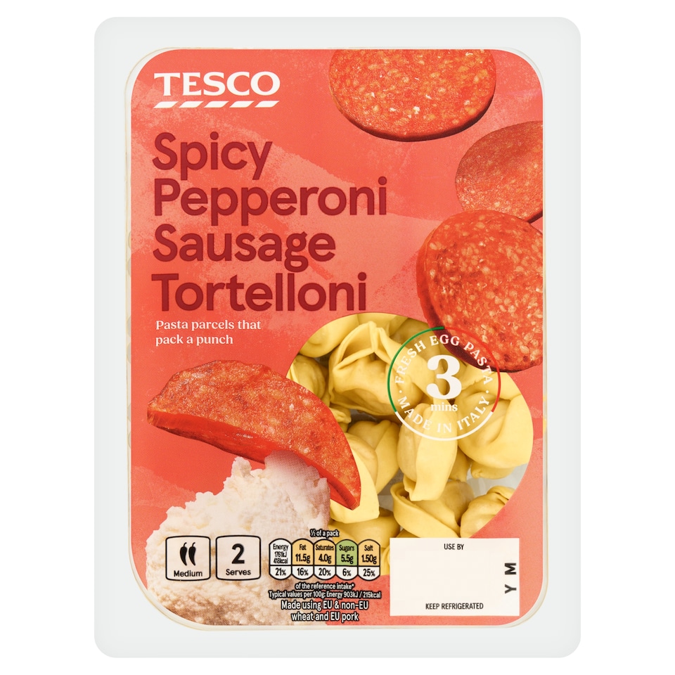 Tesco Spicy Pepperoni Sausage Tortelloni 300g
