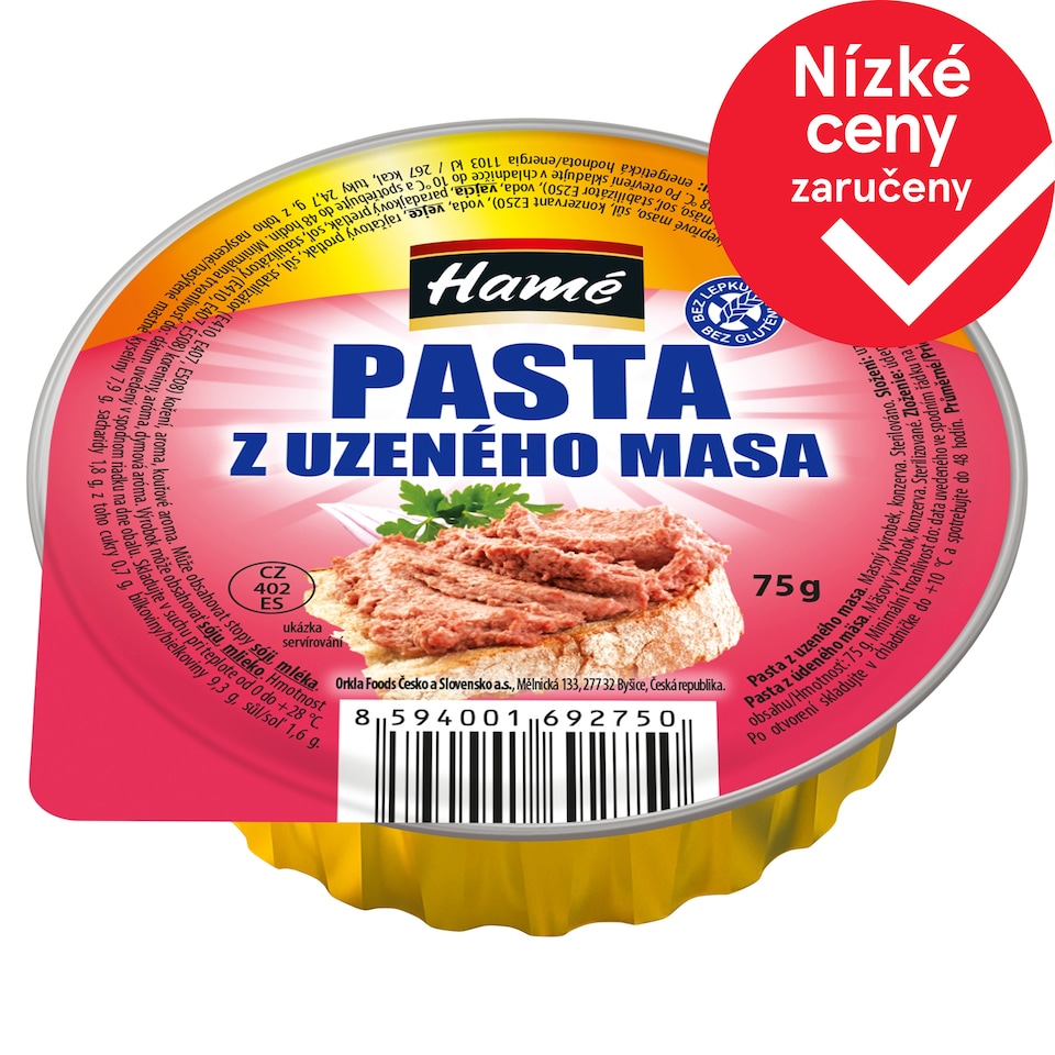 Hamé Pasta z uzeného masa 75g