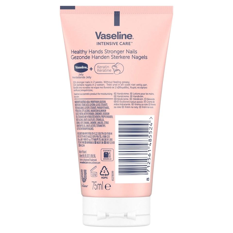 image 1 of Vaseline Healthy Hands and Stronger Nails Hand Cream 75ml