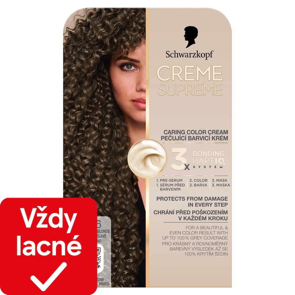 image 1 of Schwarzkopf Creme Supreme Hair Color 6-16 Cool Ash Dark Blonde