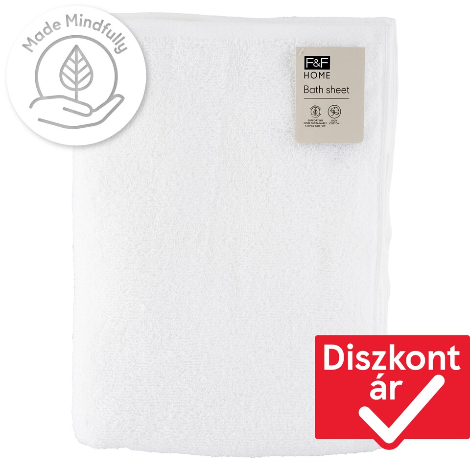 F&F Home Basics fehér fürdőlepedő 100 cm x 140 cm