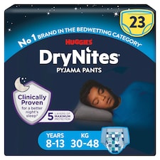 Huggies DryNites Bedwetting Pyjama Nappy Pants Boy 8-13Yr x 23