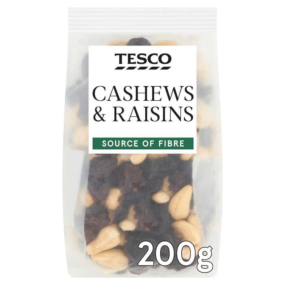 Tesco Cashews & Raisins 200g