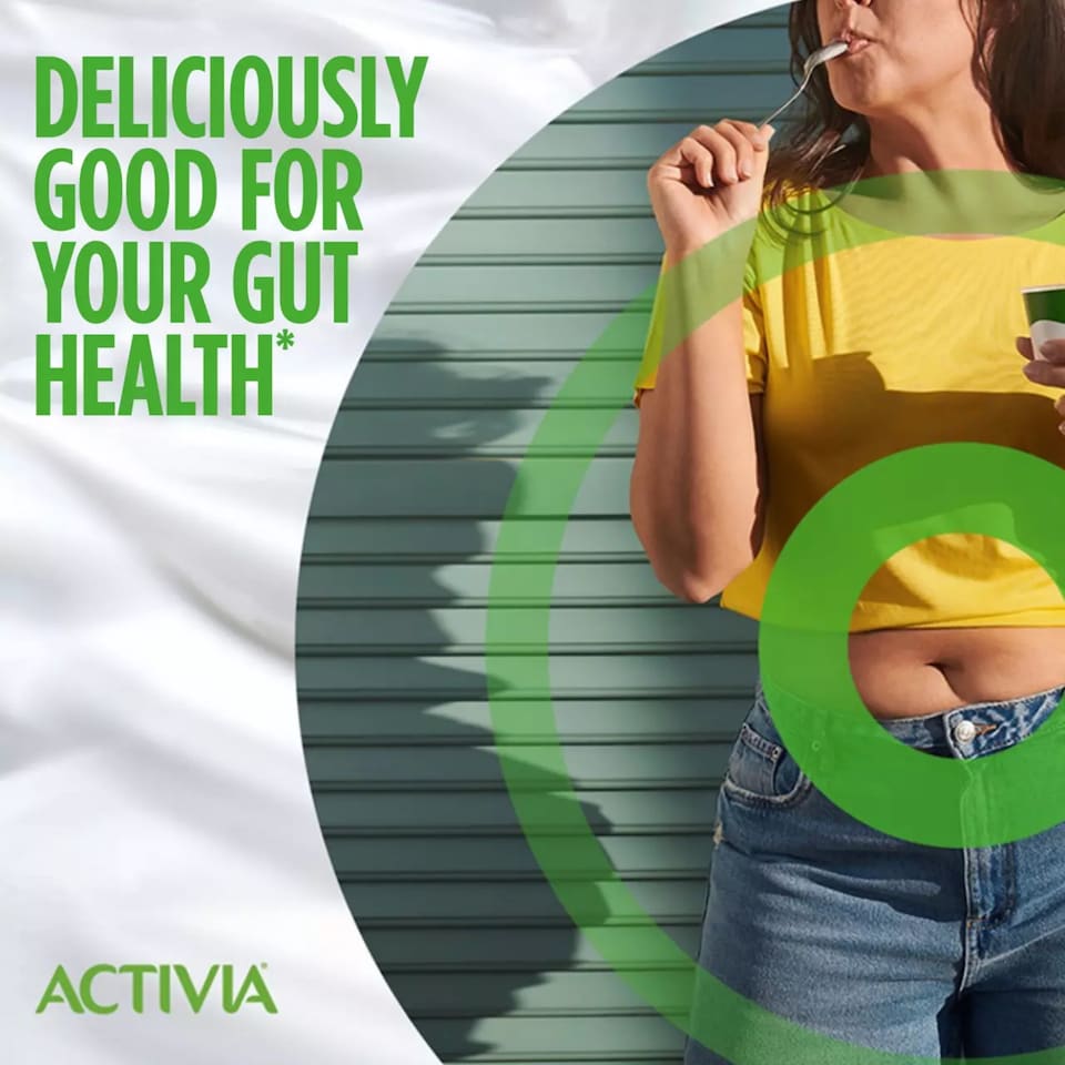 image 1 of Activia Strawberry Gut Health Yoghurt Multipack 4x115g
