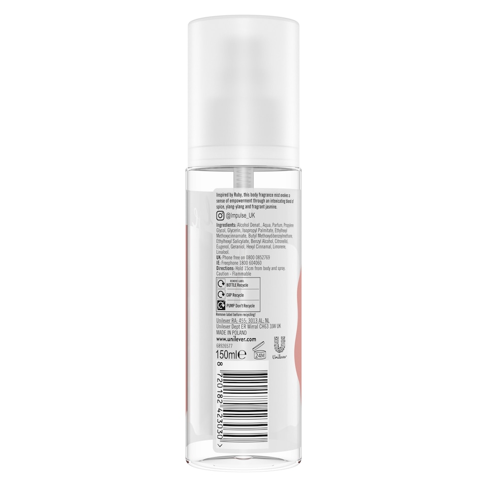 image 1 of Impulse Empower Ruby Body Fragrance Mist 150Ml