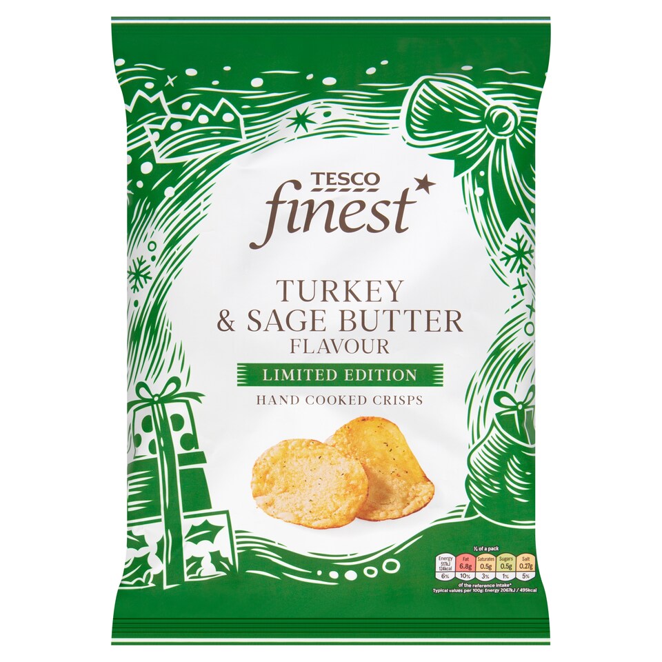 Tesco Finest Turkey & Sage Butter Flavour Crisps 150G