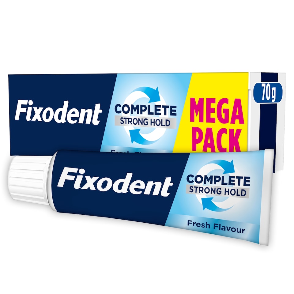 image 1 of Fixodent Complete Stronghold Denture Adhesive Cream Fresh Flavour 70g