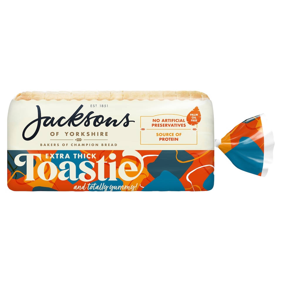 Jacksons of Yorkshire Extra Thick White Toastie Bread 800g