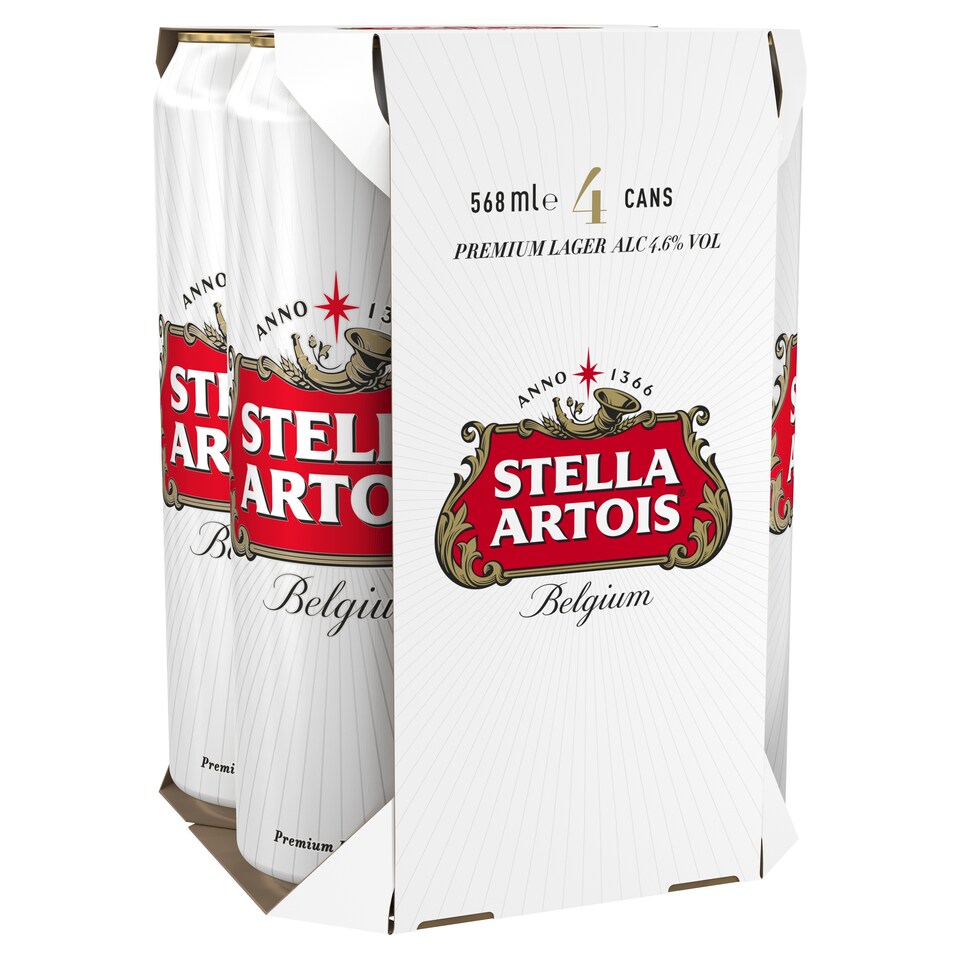 Stella Artois Premium Lager 4 X 568Ml